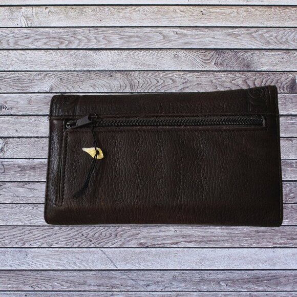 Vintage Royalle Collection By Princess Gardner Brown Leather Tri-Fold Wallet NEW - Picture 5 of 5